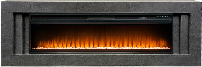 Каминокомплект Line 60 Dark Grey (Разборный) - Темный серый с очагом Vision 60 LED в Омске