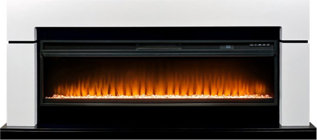 Каминокомплект Lindos 60 - Белый с черным с очагом Vision 60 LED в Омске