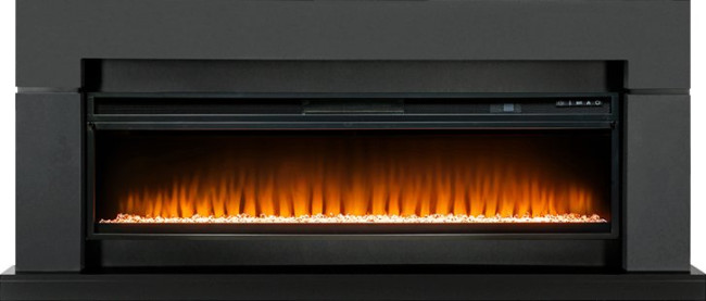 Каминокомплект Lindos Graphite Grey (линейный) с очагом Vision 60 LED в Омске