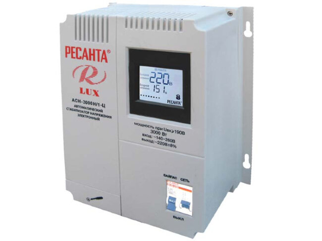 Стабилизатор напряжения серии LUX РЕСАНТА АСН-3000Н/1-Ц в Омске