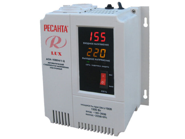 Стабилизатор напряжения серии LUX РЕСАНТА АСН-1500Н/1-Ц в Омске