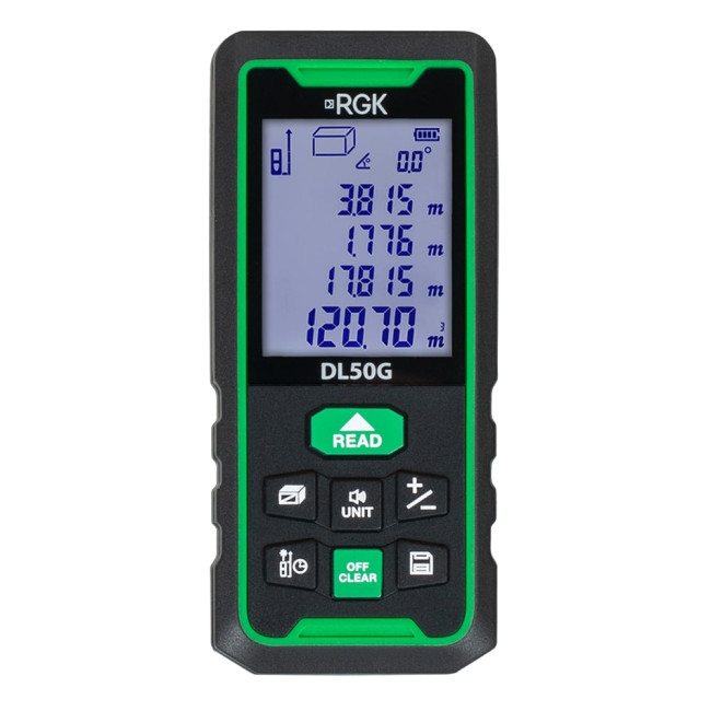 Лазерный дальномер RGK DL70G (с поверкой) - зеленый луч в Омске
