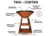 Уличный гриль Coeo TRIO 98 - CORTEN (Высота 100) в Омске