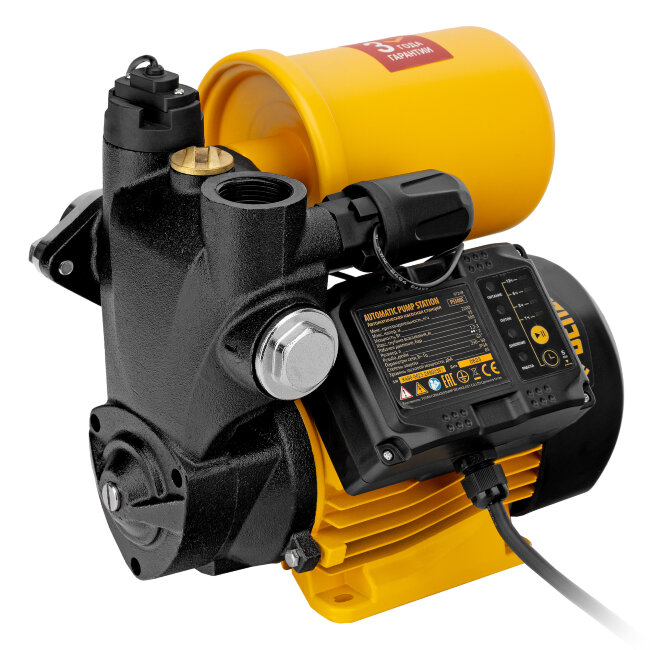 Насосная станция PS500C, 500 Вт, напор 35 м, 2200 л/ч, ресивер 2 л, блок управления Denzel в Омске