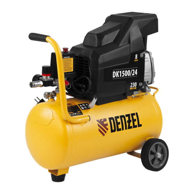 Компрессор воздушный DK1500/24, Х-PRO 1.5 кВт, 230 л/мин, 24 л Denzel в Омске