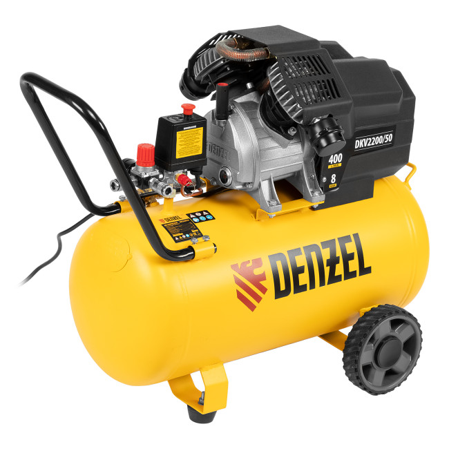 Компрессор воздушный DKV2200/50, Х-PRO 2.2 кВт, 400 л/мин, 50 л Denzel в Омске