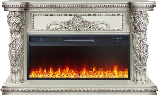 Каминокомплект Windsor 42 - Слоновая кость с темной патиной с очагом Vision 42 LED в Омске