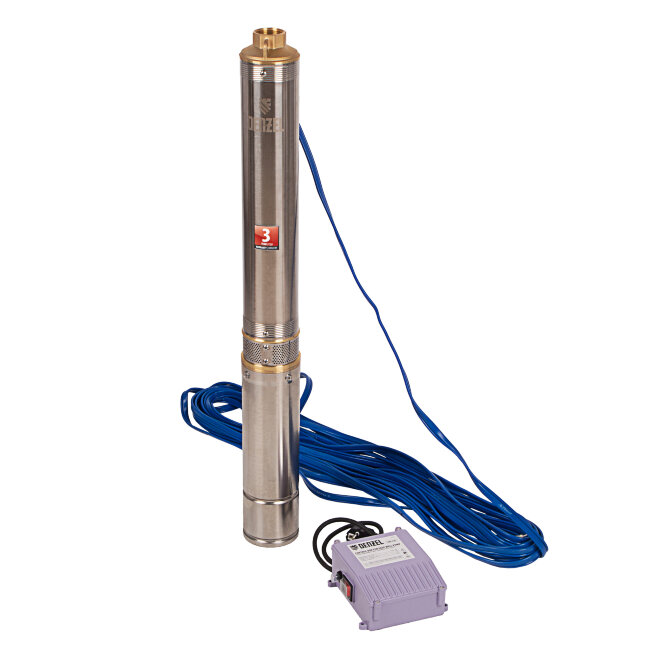Скважинный насос DWC-4-80, центробежный, диаметр 4", 1500 Вт, 5700 л/ч, напор 80 м Denzel в Омске