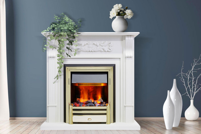 Портал Royal Flame Venice - Фактурный белый в Омске