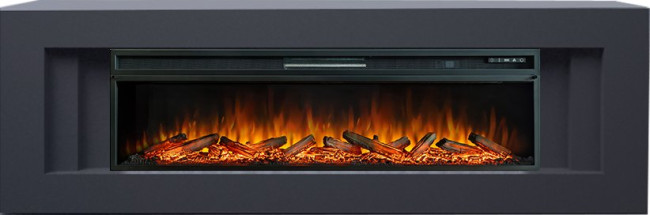 Каминокомплект Line 60 SFT (Разборный) - Серый графит с очагом Vision 60 LOG LED в Омске