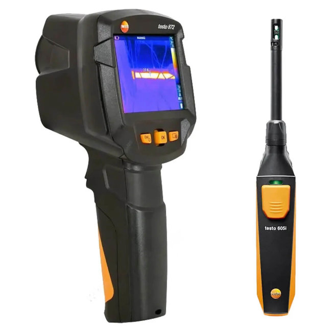 Тепловизор Testo 872 и смарт-зонд термогигрометра Testo 605i в Омске