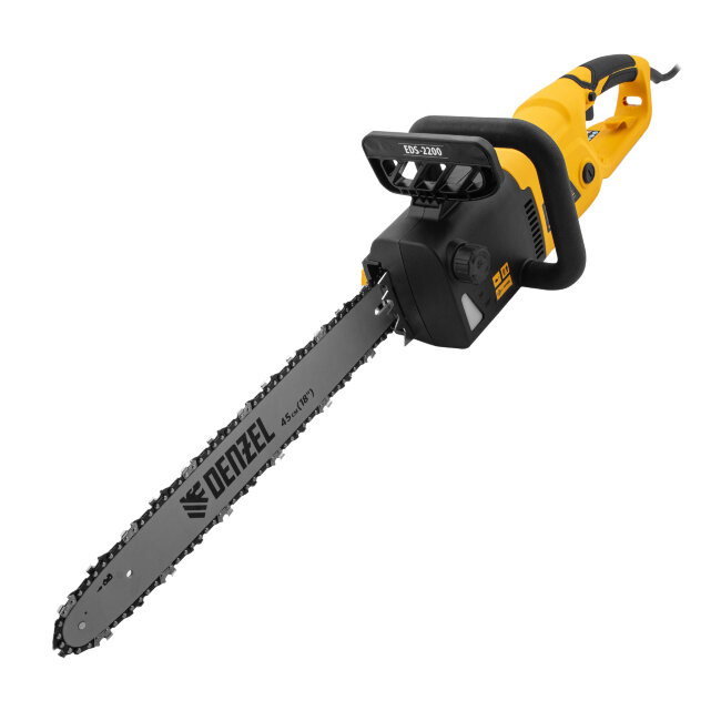 Пила цепная электрическая EDS-2200, 2.2 кВт,продольная, шина 45 см, шаг 3/8, паз 1.3 мм, 62 звена Denzel в Омске