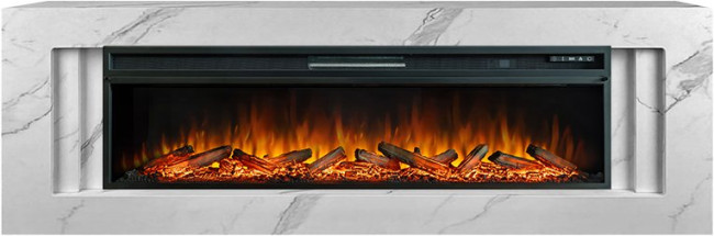 Каминокомплект Line 60 SFT White Marble (Разборный) - Белый мрамор с очагом Vision 60 LOG LED в Омске