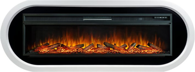 Каминокомплект Ellipse - Белый с черным с очагом Vision 60 LOG LED в Омске