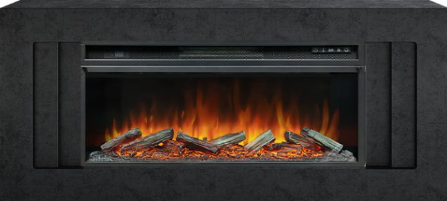 Каминокомплект Line 42 Dark Grey (Разборный) - Темный серый с очагом Vision 42 LOG LED в Омске