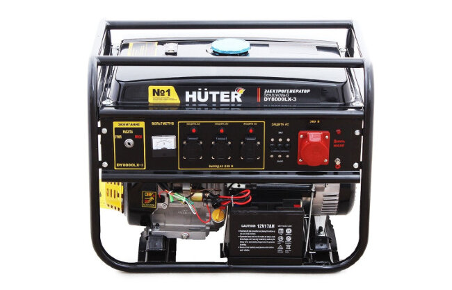 Портативный бензогенератор HUTER DY8000LX-3 в Омске