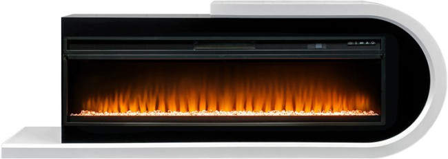 Каминокомплект Basel 60 R - Белый с черным с очагом Vision 60 LED в Омске