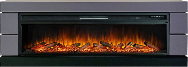 Каминокомплект Modern 60 SFT (Разборный) - Серый графит с очагом Vision 60 LOG LED в Омске