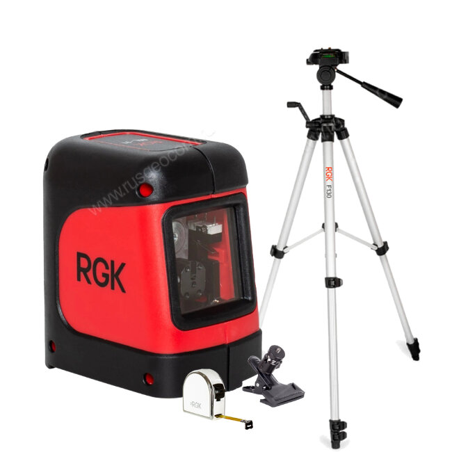 Комплект: лазерный уровень RGK ML-11 + штатив RGK F130 рулетка RGK RM3 в Омске