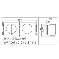 Toshiba Фланец воздушный стандартный (TCB-SF56C6BPE) в Омске
