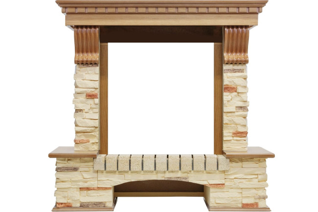 Портал Royal Flame Pierre Luxe - Дуб / Сланец в Омске